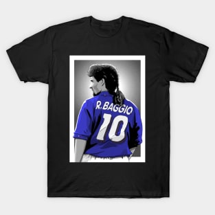 Roberto Baggio - Italy Azzurri Football Artwork T-Shirt